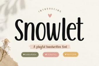 Snowlet Font: a Playful Display Typeface for Creative Projects